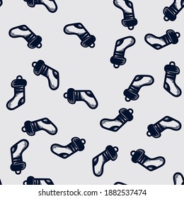 socks Christmas element pattern. vector illustrator
