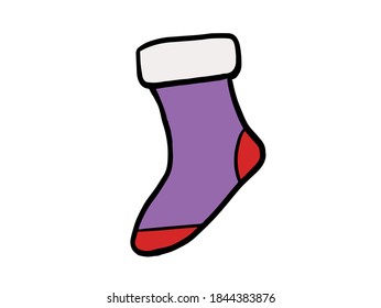 Socks Christmas. Christmas Socks Icon Set Collection