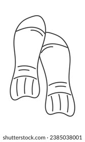 Socken Bekleidung Lineare Vektorgrafik
