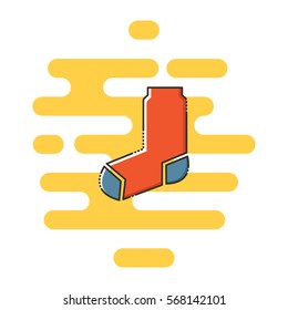 Socks color thin line icon. Mbe minimalism style