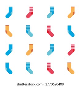 Socks colorful pattern. Socks icon