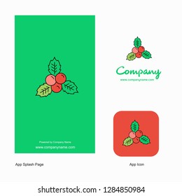 Socks Company Logo App Icon and Splash Page Design. Creative Business App Design Elements