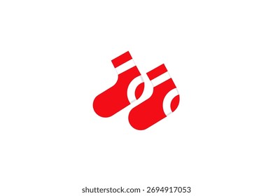 Vector de diseño de calcetines sobre fondo blanco