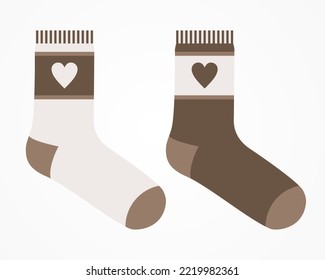 Socks designs colorful isolated on white background