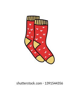 socks doodle icon, vector illustration