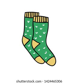 socks doodle icon, vector illustration