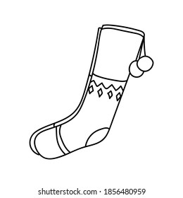 socks doodle on the white background