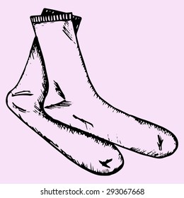  socks, doodle style, sketch illustration