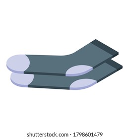 Socks dry cleaning icon. Isometric of socks dry cleaning vector icon for web design isolated on white background