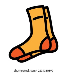 Socken Emoji Symbol einzeln auf weißem Hintergrund