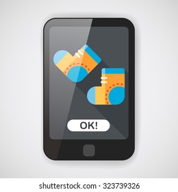 socks flat icon with long shadow,EPS 10