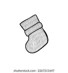 Socks footwear line art illustration creative design