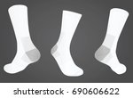 Socks front and back side view. vector illustration