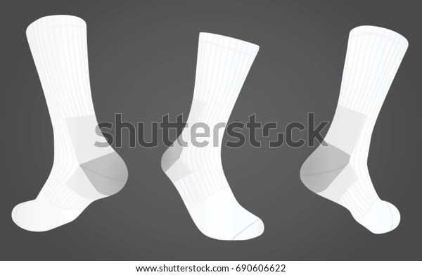 Socks Front Back Side View Vector Stock Vector (Royalty Free) 690606622