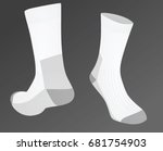Socks front and back view. vector illustration