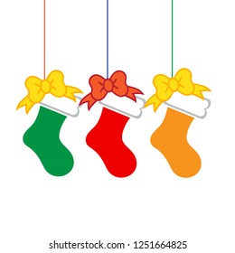 socks gift christmas isolated vector