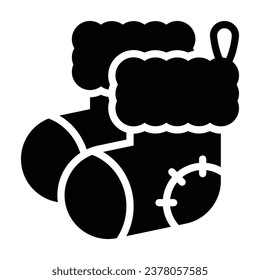 Socks glyph icon. Perfect for graphic design, mobile, UI, and web masterpieces