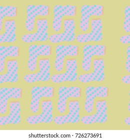 Socks halftone pattern. Hand drawn.