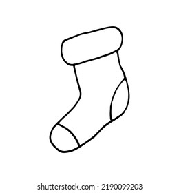 Socken, handgezeichnet im Doodle-Stil. Kleidung