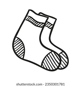 socks  Hand drawn vector illustration