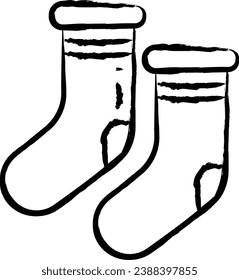 Ilustración vectorial dibujada a mano Socks