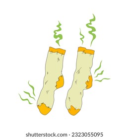 Socks have bad smelly and unclean many timers.