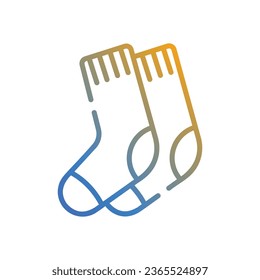 Socks Icon autumn vector stock illustration.