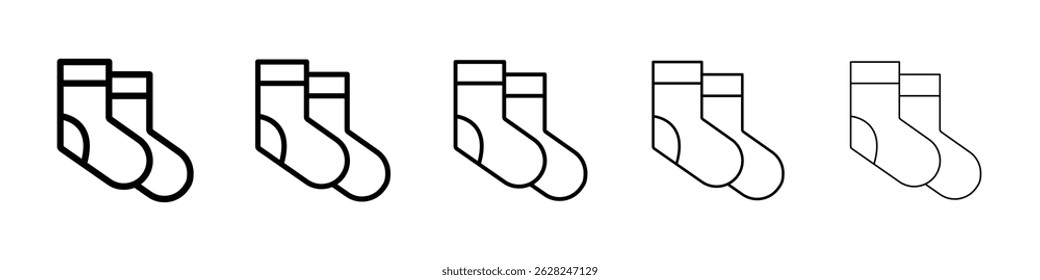 Socks icon in black. Vector illustration for graphic design