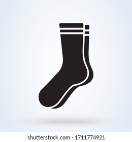 Socks icon. Christmas socks illustration. Simple illustration of sock icon for web