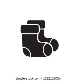 Socks icon. Christmas socks vector illustration. Simple illustration of sock vector icon for web, mobile and UI design