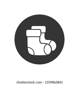 Socks icon. Christmas socks vector illustration. Simple illustration of sock vector icon for web, mobile and UI design
