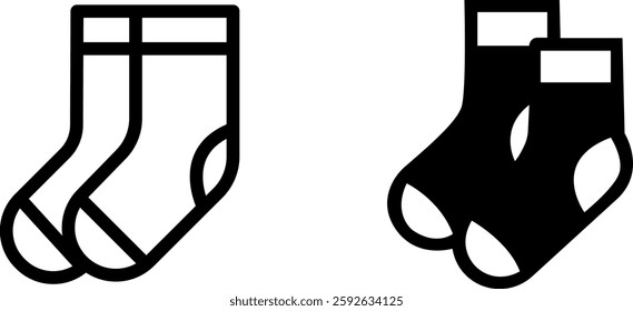 Socks Icon Design Set – Cozy and Stylish Footwear Graphics