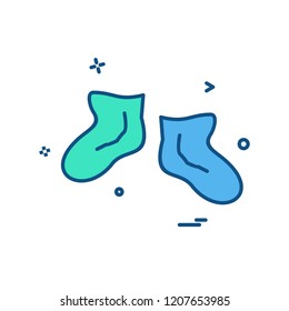 Socks icon design vector