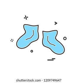 Socks icon design vector