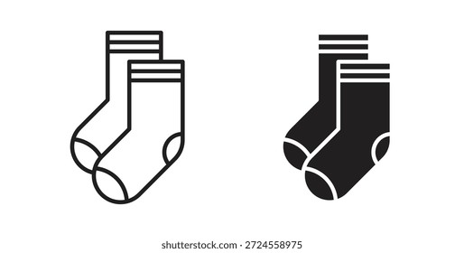 Socken-Symbol im Doodle- und Strichstil.