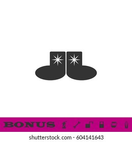 Socks icon flat. Black pictogram on white background. Vector illustration symbol and bonus button