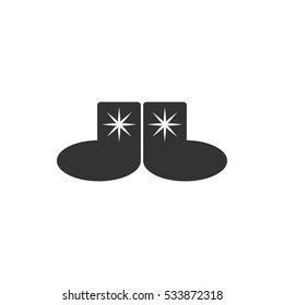 Socks icon flat. Illustration isolated on white background. Vector grey sign symbol
