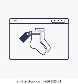 Socks Icon. Flat Isolated Symbol Silhouette Design