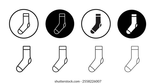 Socks icon Flat line illustration