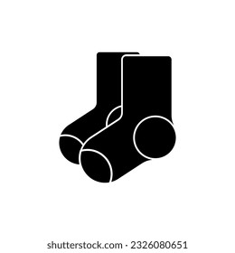 Socks Icon. Footwear Element Symbol.