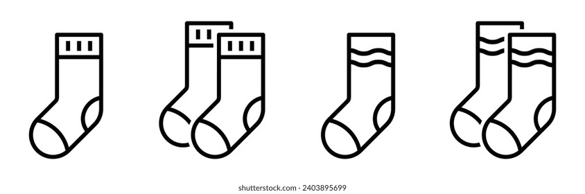 Socken-Symbol. Schuhsymbol, Vektorgrafik