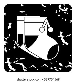 Socks icon. Grunge illustration of socks vector icon for web
