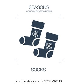 socks icon. high quality filled socks icon on white background. from seasons collection flat trendy vector socks symbol. use for web and mobile