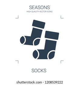 socks icon. high quality filled socks icon on white background. from seasons collection flat trendy vector socks symbol. use for web and mobile