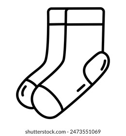 Socks icon isolated on white background. Vector illustration
