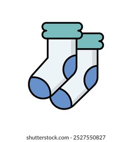 Socks icon isolated on a white background. Vector illustration.