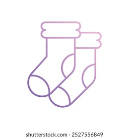Icono de los calcetines aislado en un fondo blanco. Ilustración vectorial.