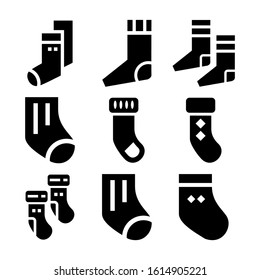 socks icon isolated sign symbol vector illustration - Collection of high quality black style vector icons

