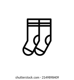 Socks Icon. Line Art Style Design Isolated On White Background