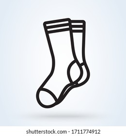 Socks icon line. Christmas socks vector illustration. Simple illustration of sock outline icon for web